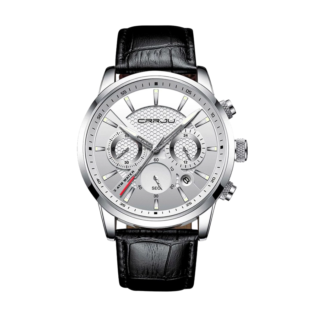 Rowan™ | Men’s Army Leather Watch