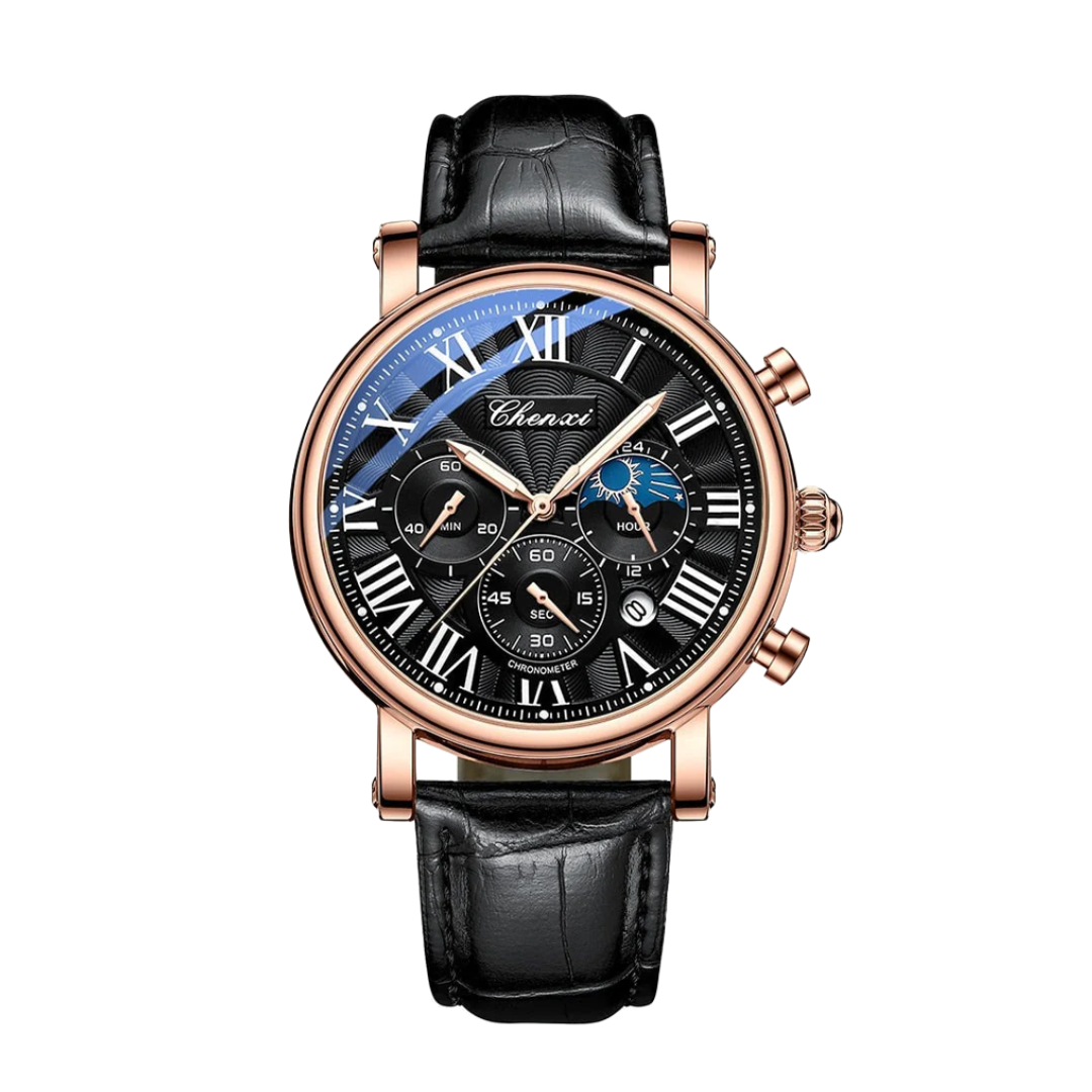 Gregory™ | Chrono Lunar Leather Watch