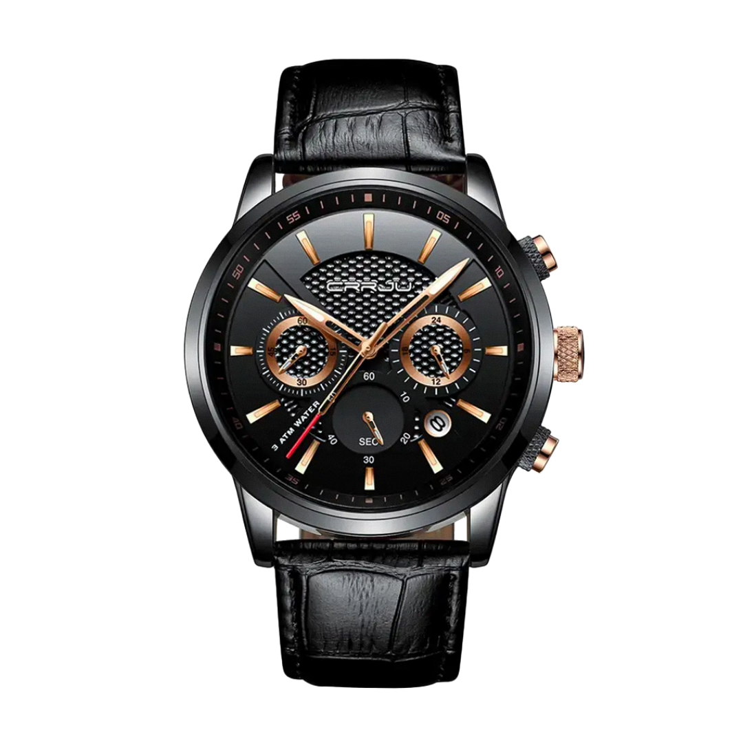 Rowan™ | Men’s Army Leather Watch