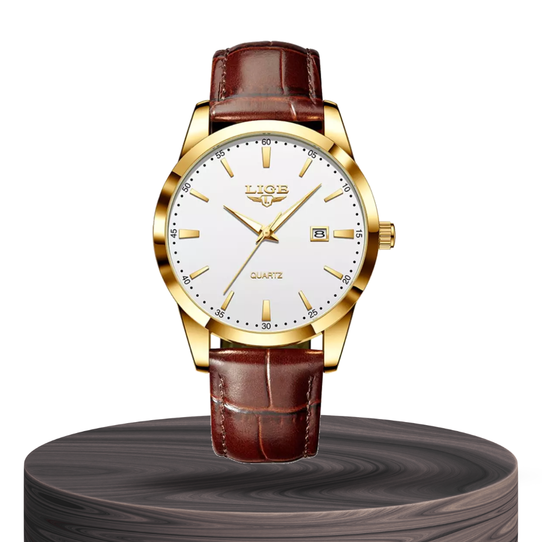 Sam™ | Men’s Leather Chronograph Watch