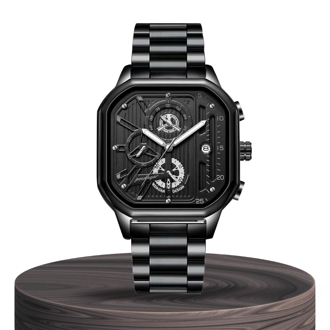 Orion™ | Men’s Bold Black Geometric Watch