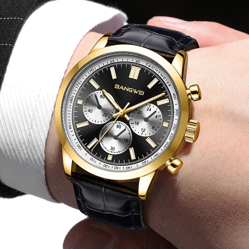 Striker™ | Men’s Military Leather Quartz Watch