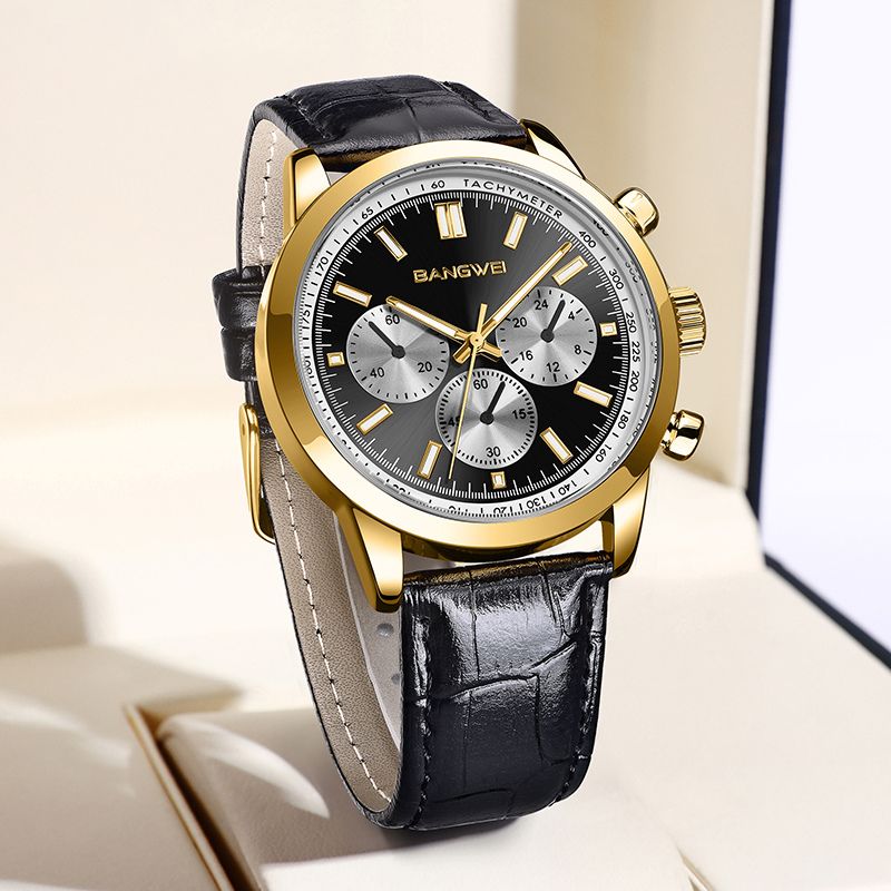 Striker™ | Men’s Military Leather Quartz Watch