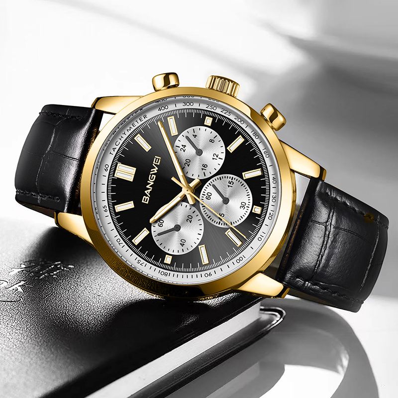 Striker™ | Men’s Military Leather Quartz Watch