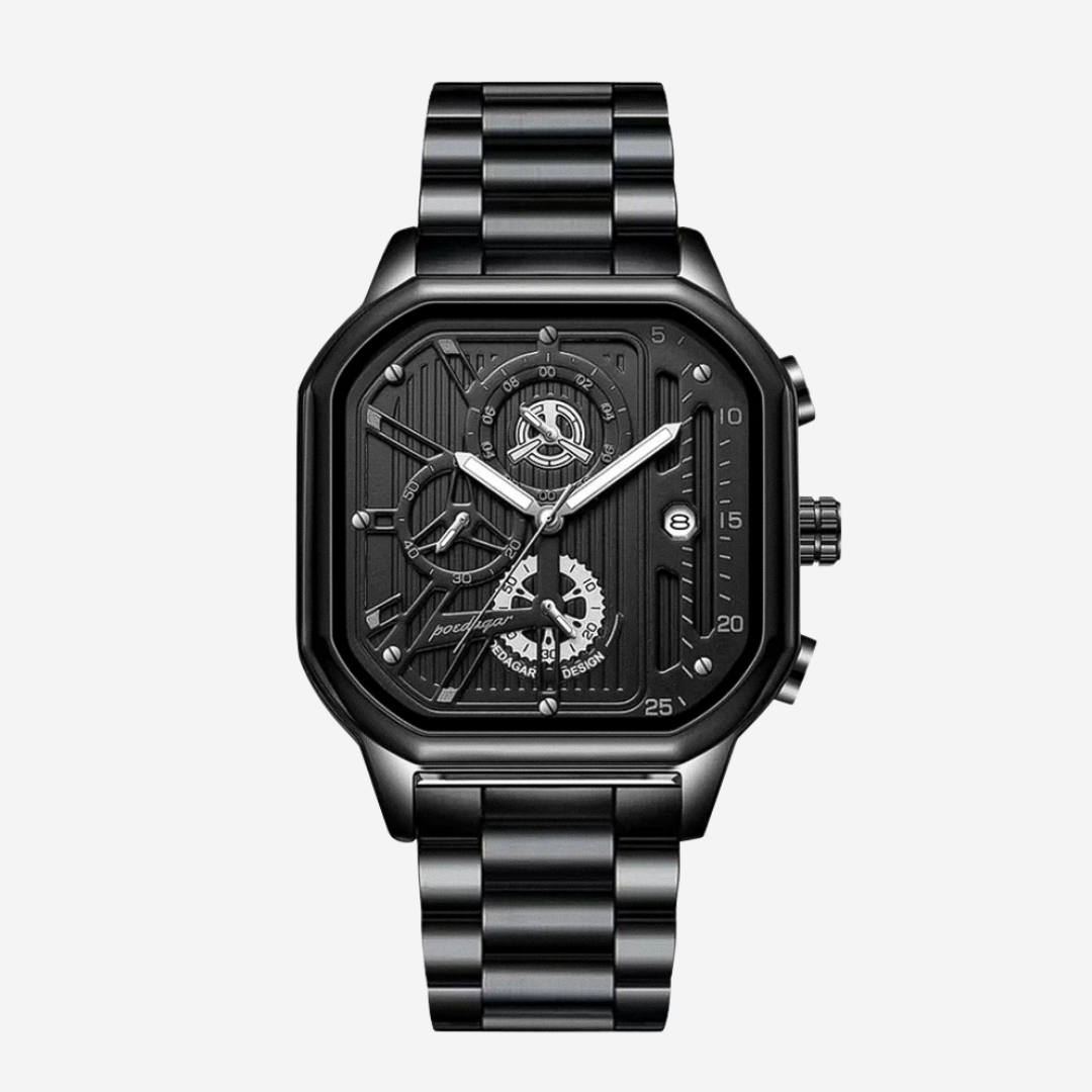 Orion™ | Men’s Bold Black Geometric Watch