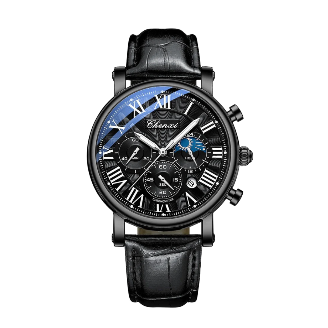 Gregory™ | Chrono Lunar Leather Watch