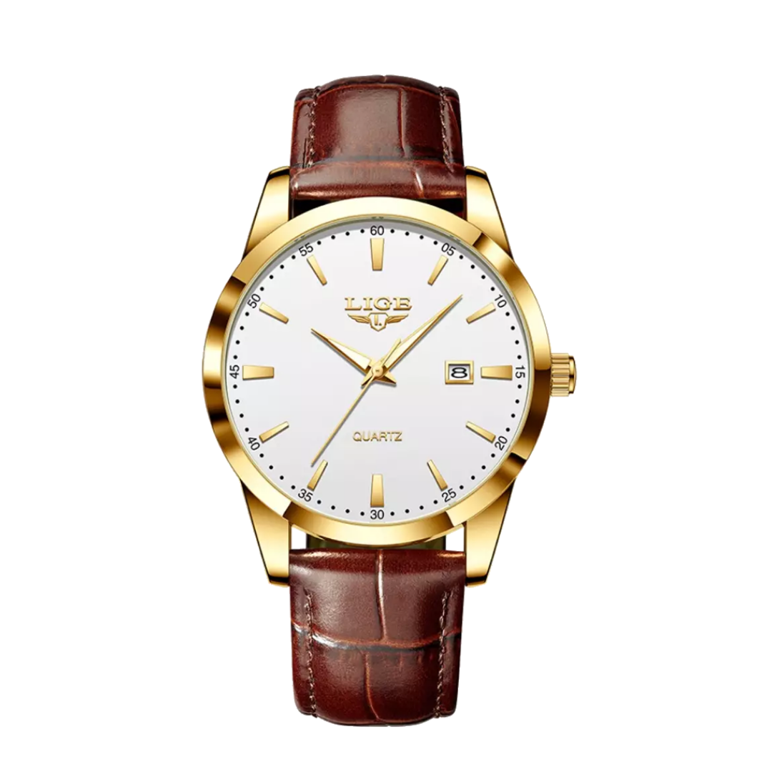 Sam™ | Men’s Leather Chronograph Watch