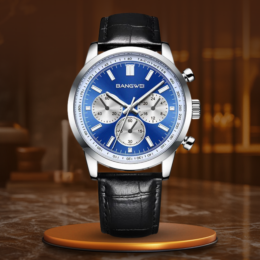 Striker™ | Men’s Military Leather Quartz Watch