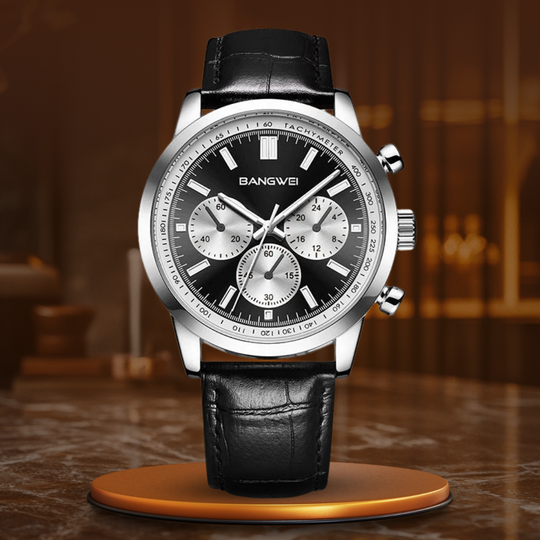 Striker™ | Men’s Military Leather Quartz Watch