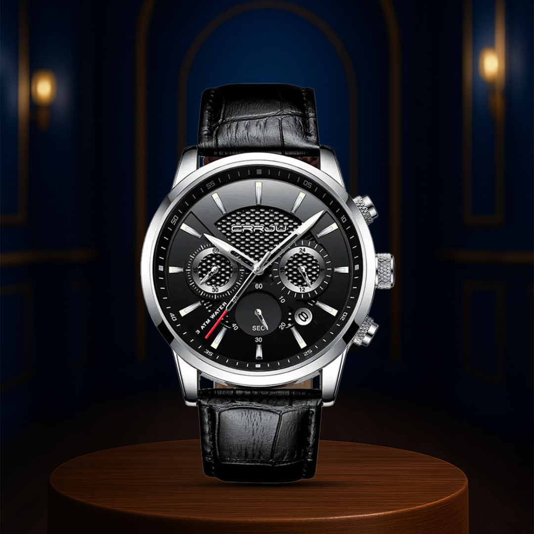 Rowan™ | Men’s Army Leather Watch
