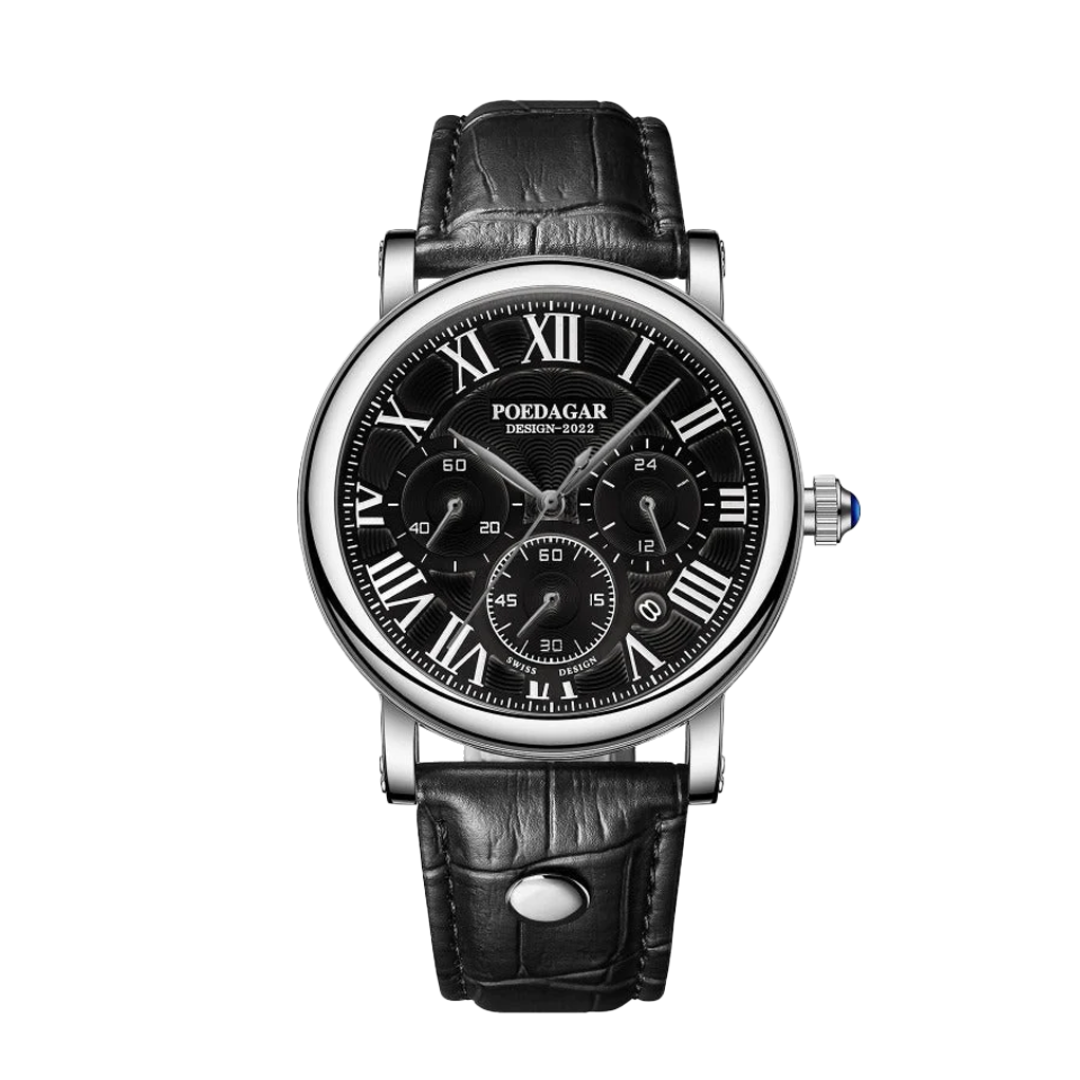 Lucas™ | Men’s Leather Chronograph Watch