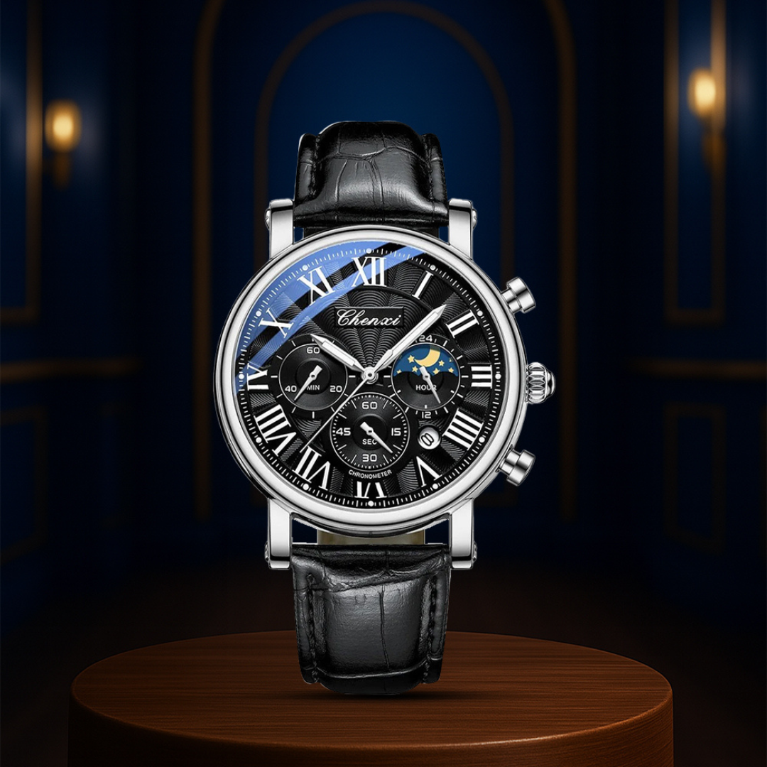 Gregory™ | Chrono Lunar Leather Watch