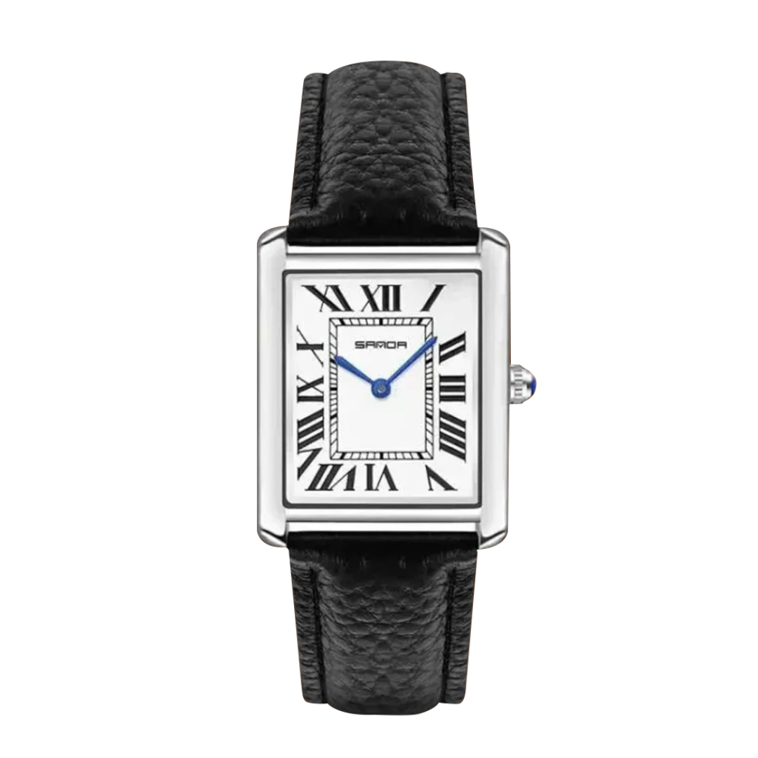 Matthew™ | Unisex Rectangular Silver Watch