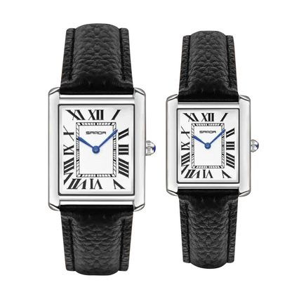 Matthew™ | Unisex Rectangular Silver Watch