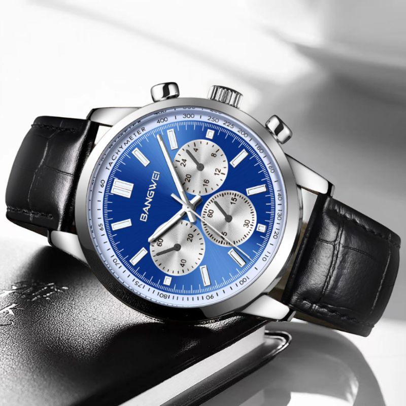 Striker™ | Men’s Military Leather Quartz Watch