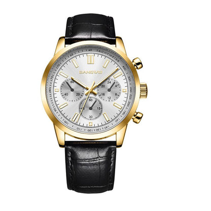 Striker™ | Men’s Military Leather Quartz Watch