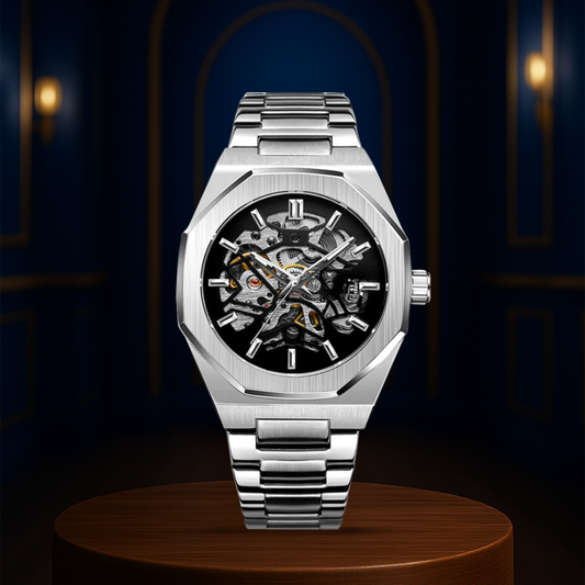 Luca™ | Men’s Skeleton Steel Watch