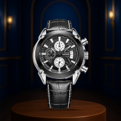 Jaxon™ | Men’s Leather Chronograph Watch