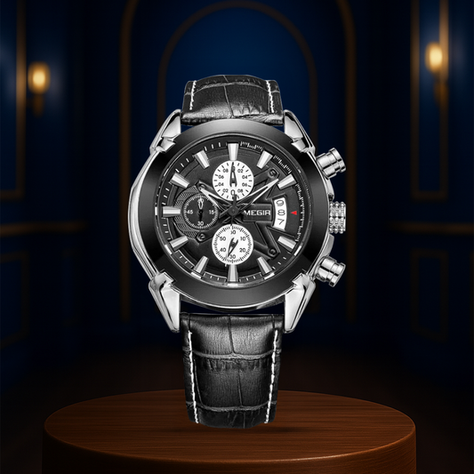 Jaxon™ | Men’s Leather Chronograph Watch