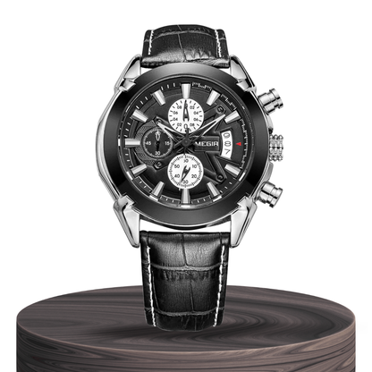 Jaxon™ | Men’s Leather Chronograph Watch