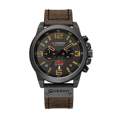 Isaac™ | Men's Retro Leather Wrist Watch