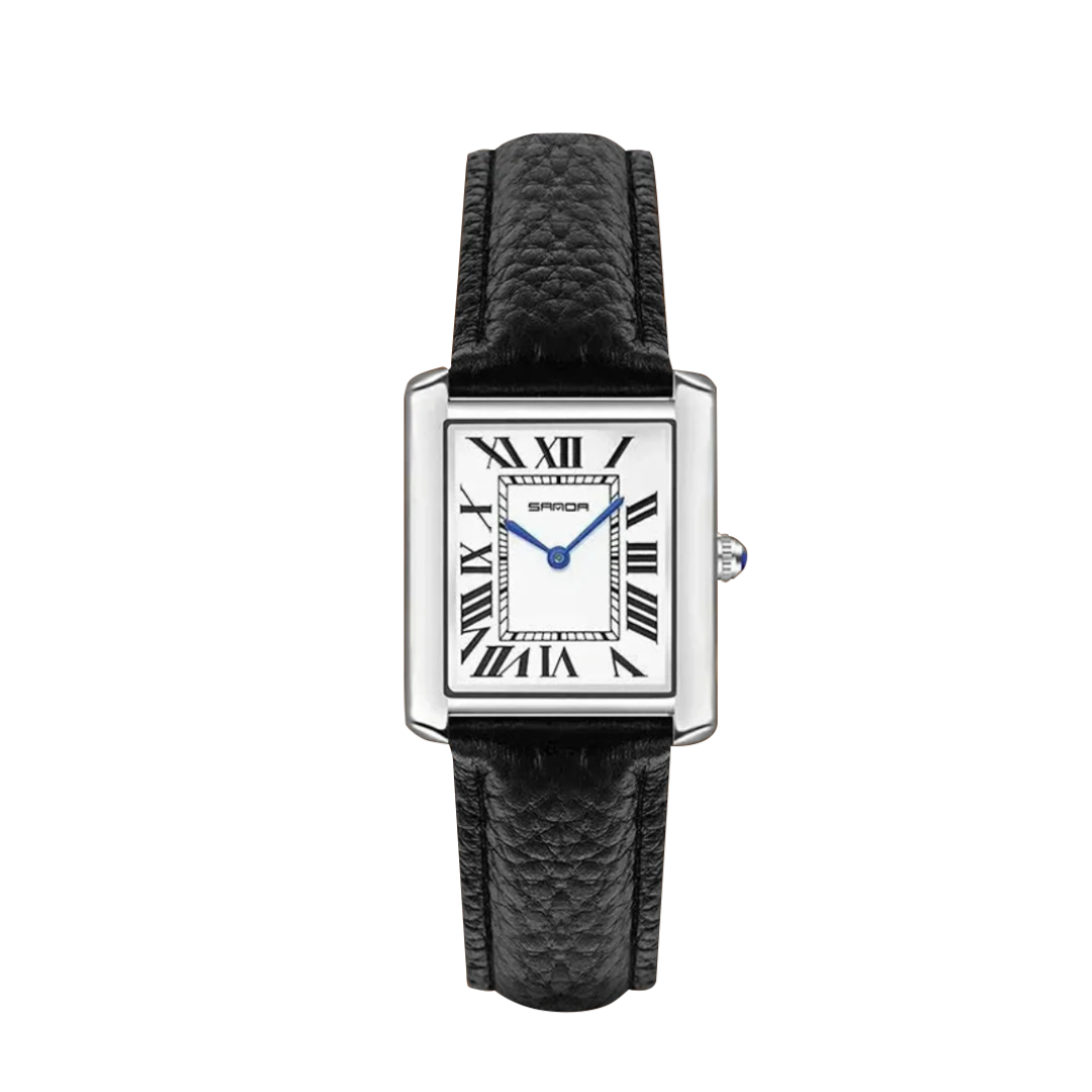 Matthew™ | Unisex Rectangular Silver Watch