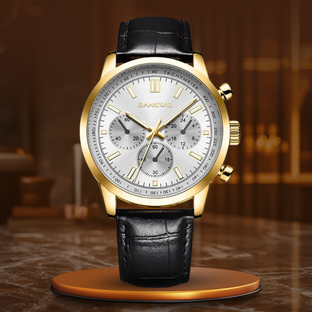 Striker™ | Men’s Military Leather Quartz Watch