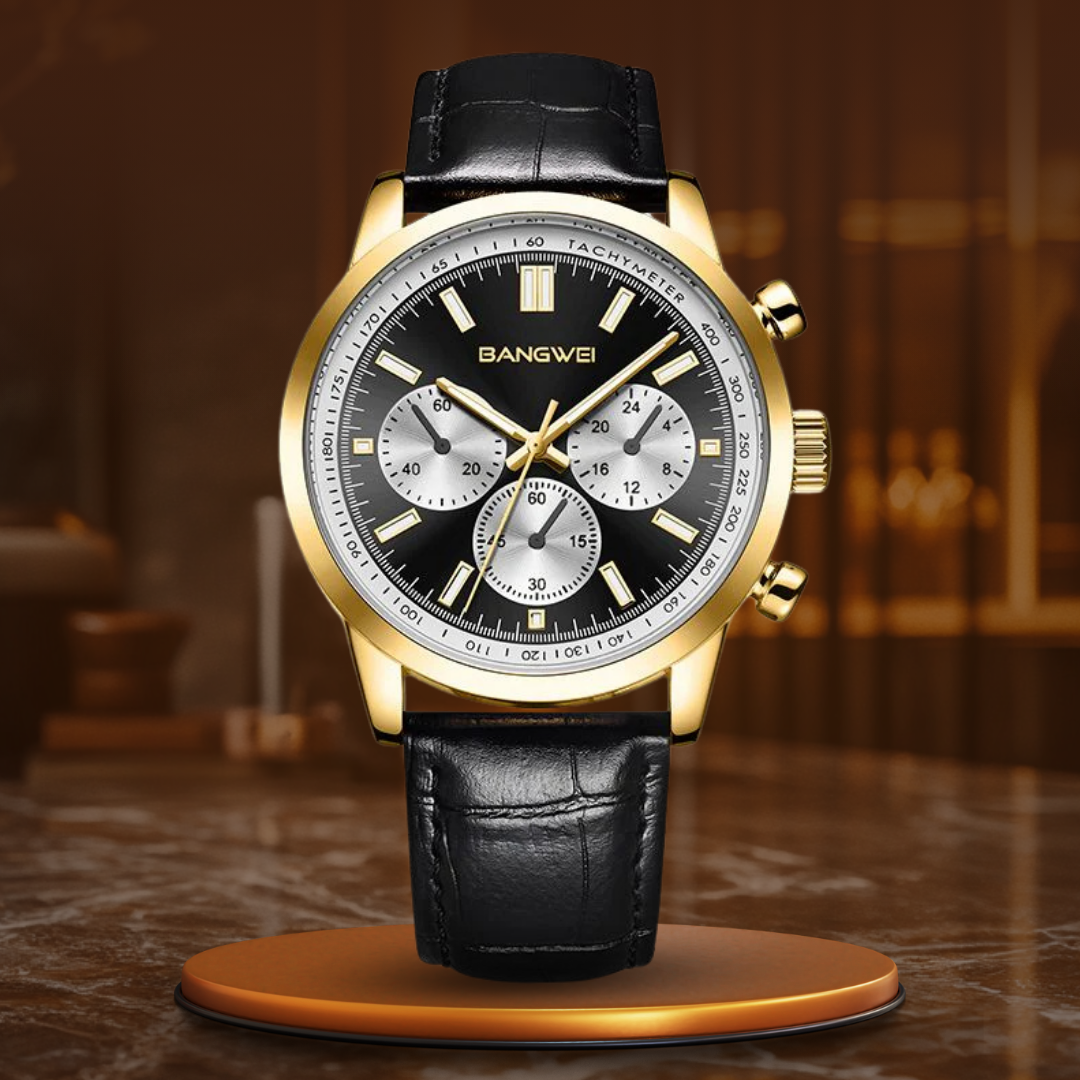 Striker™ | Men’s Military Leather Quartz Watch