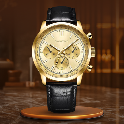 Striker™ | Men’s Military Leather Quartz Watch