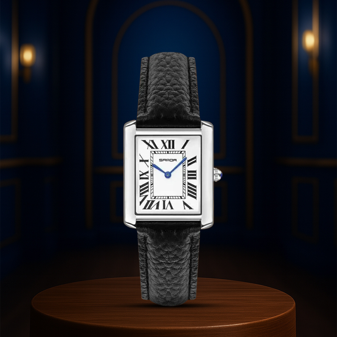 Matthew™ | Unisex Rectangular Silver Watch