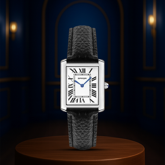 Matthew™ | Unisex Rectangular Silver Watch