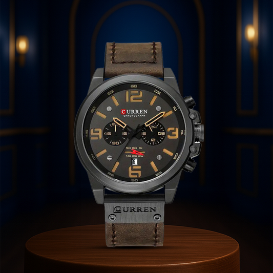 Isaac™ | Men's Retro Leather Wrist Watch