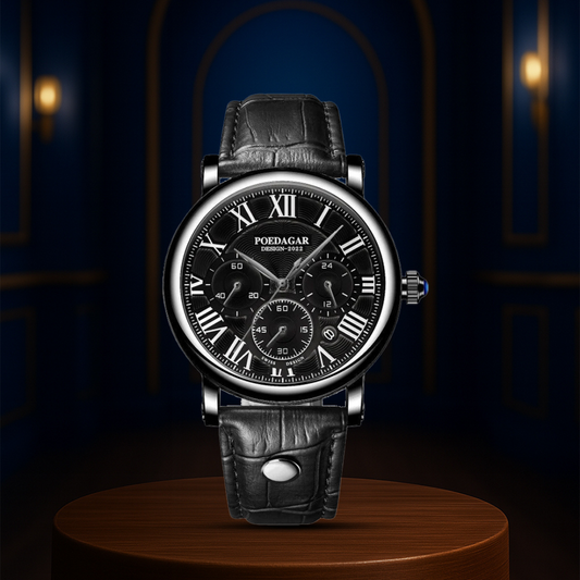 Lucas™ | Men’s Leather Chronograph Watch