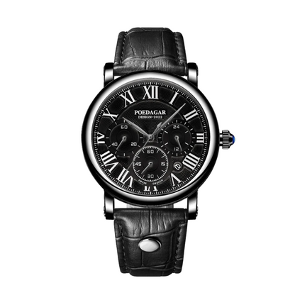 Lucas™ | Men’s Leather Chronograph Watch