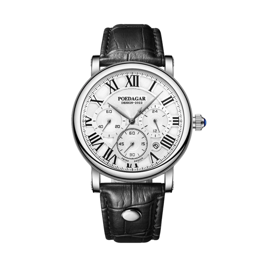 Lucas™ | Men’s Leather Chronograph Watch