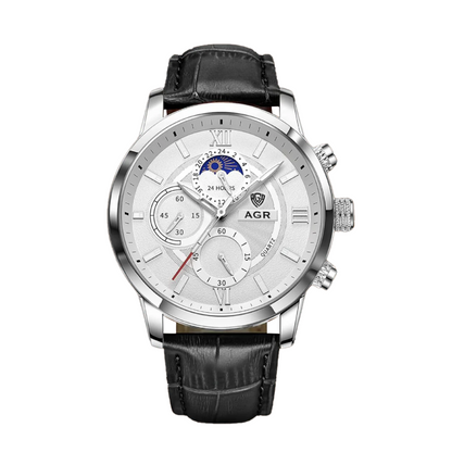 Ruben™ | Men’s Moon Phase Leather Watch