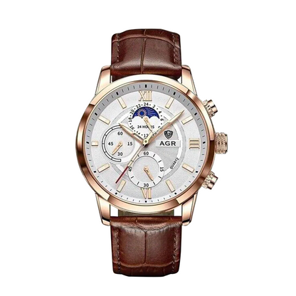 Ruben™ | Men’s Moon Phase Leather Watch